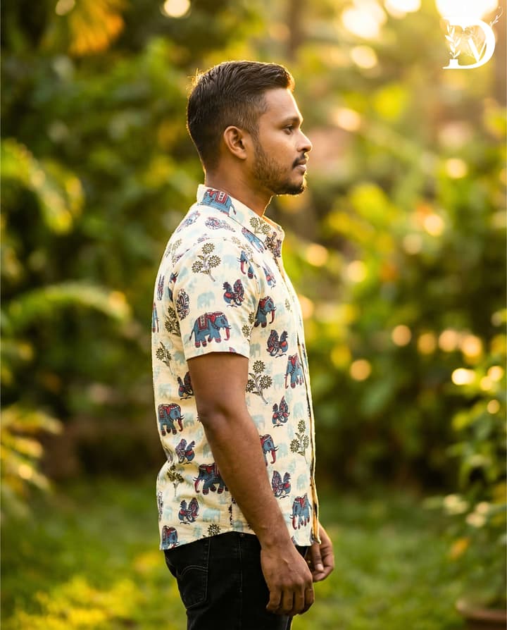 Elephant Print - Light Yellow - SS